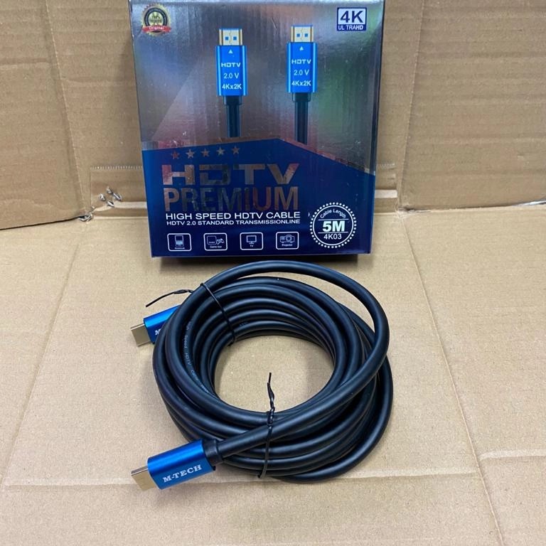 Kabel HDMI 5M M-Tech V.2.0 4K Gold Plated HD Cable HDTV 5 Meter