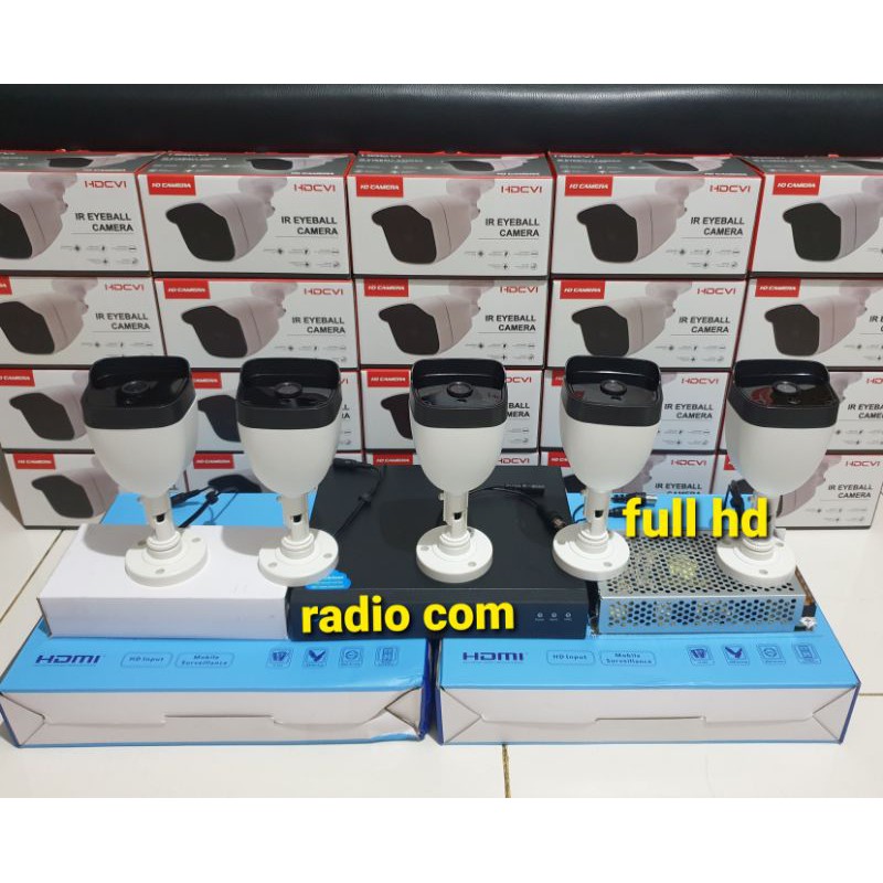 paket cctv 8 chanel 5 camera 5mp 1080p full hd ic sony(full 5 outdoor)