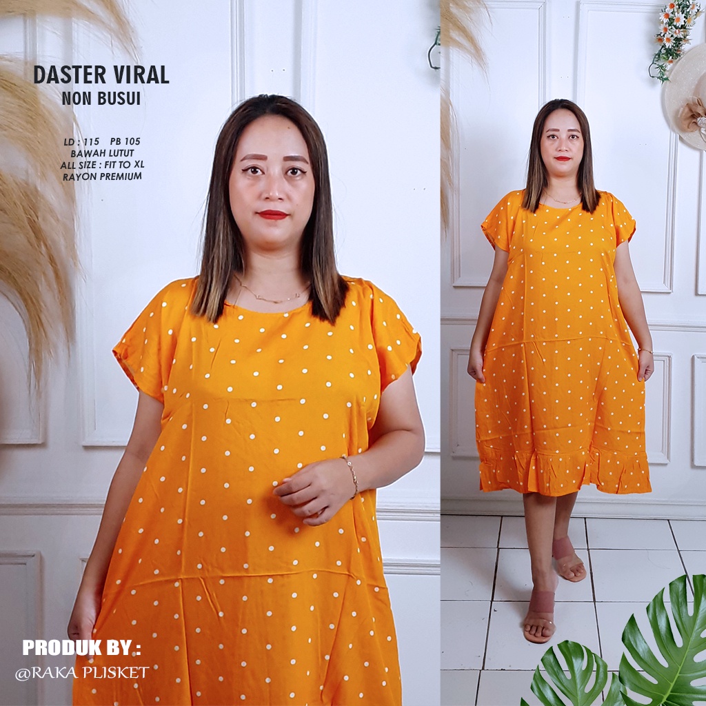 DASTER RUFFLE | DASTER VIRAL MOTIF | DASTER KEKINIAN | DASTER RAYON MURAH BAWAH LUTUT NON BUSUI-MOTIF 44