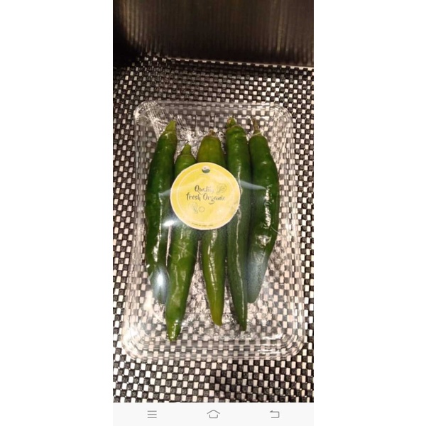 

Cabe Hijau Besar Organic 100Gr Pack
