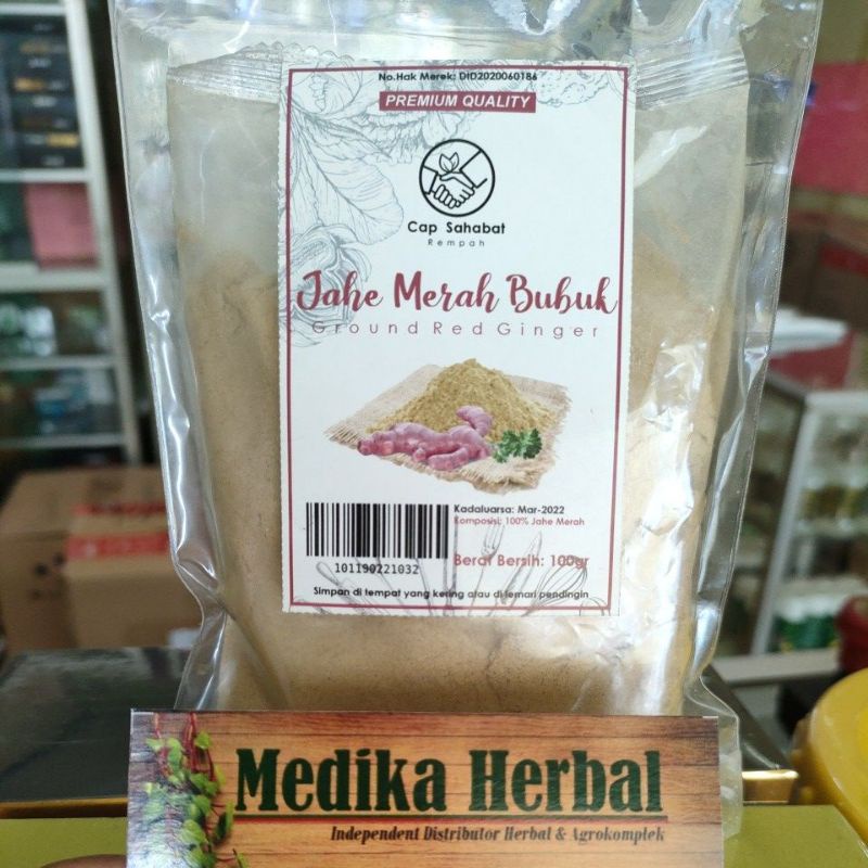 

Jahe Merah Bubuk Murni 100% Tanpa Campuran & Tanpa Gula / 100 gram / Lampung