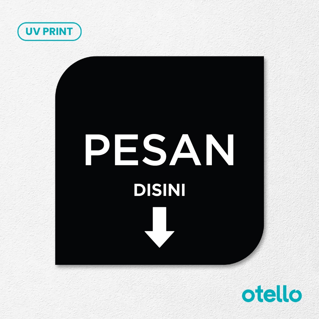 Pesan Disni Sign Board Akrilik Tempel Dinding Papan Acrylic Restoran Dinding Petunjuk Toko Cafe