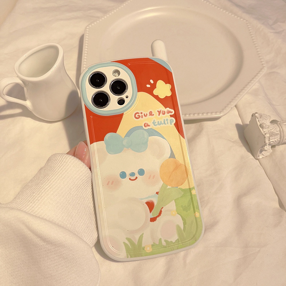 Soft Case Silikon Desain Kartun Beruang Lucu Untuk Iphone 11 12 13 PRO MAX