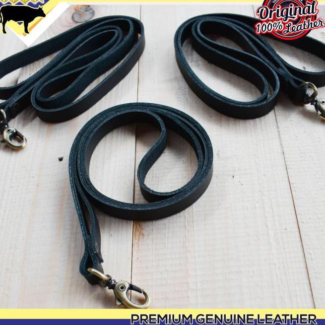 

*Hot* ↞ TALI ID CARD NAME TAG KULIT ASLI WARNA HITAM, LANYAR ID CARD LEATHER ヅ Terlaris