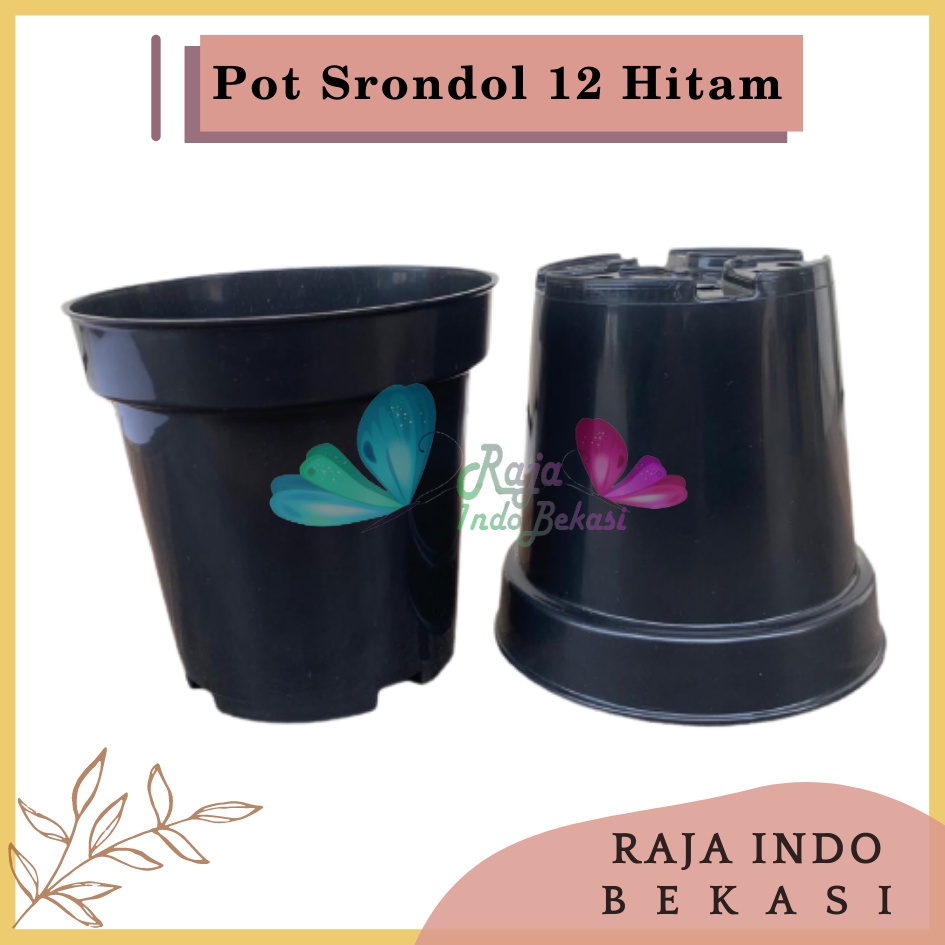 Pot Tinggi Srondol 12 HITAM - Pot Tinggi Usa Eiffel Effiel 18 20 25 Lusinan Pot Tinggi Tirus 15 18 20 30 35 40 50 Cm Paket murah isi 1 lusin pot bunga plastik lusinan pot tanaman Pot Bibit Besar Mini Kecil Pot Srondol