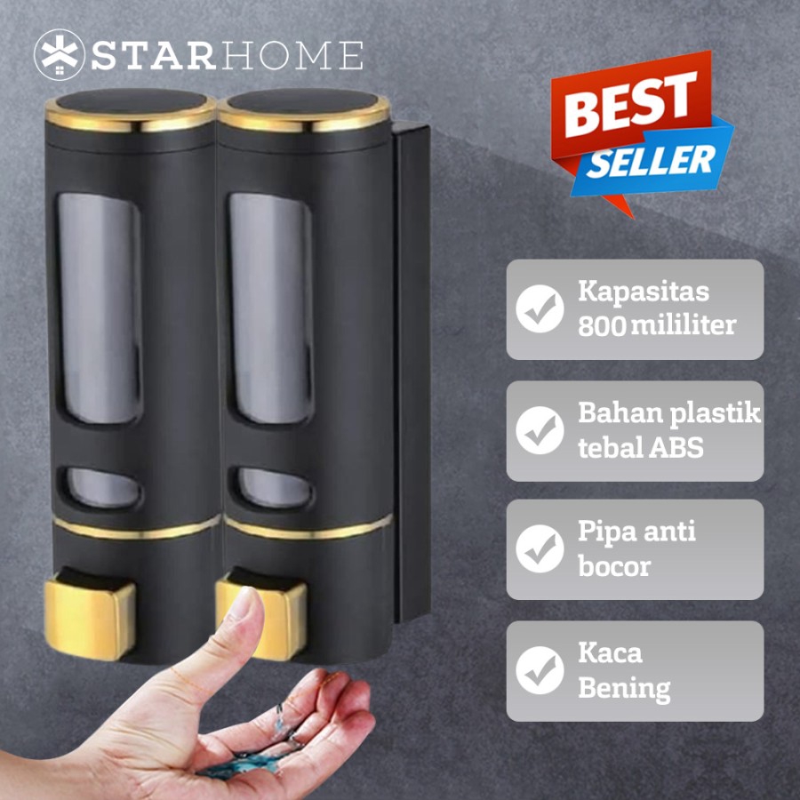 Dispenser Sabun Cair Sanitizer Gel StarHome 800ml Tempat Sabun Cair Soap Dispenser Hand Sanitizer