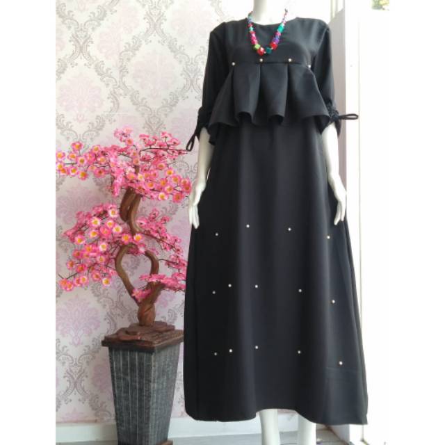 Gamis mutiara rempel dada
