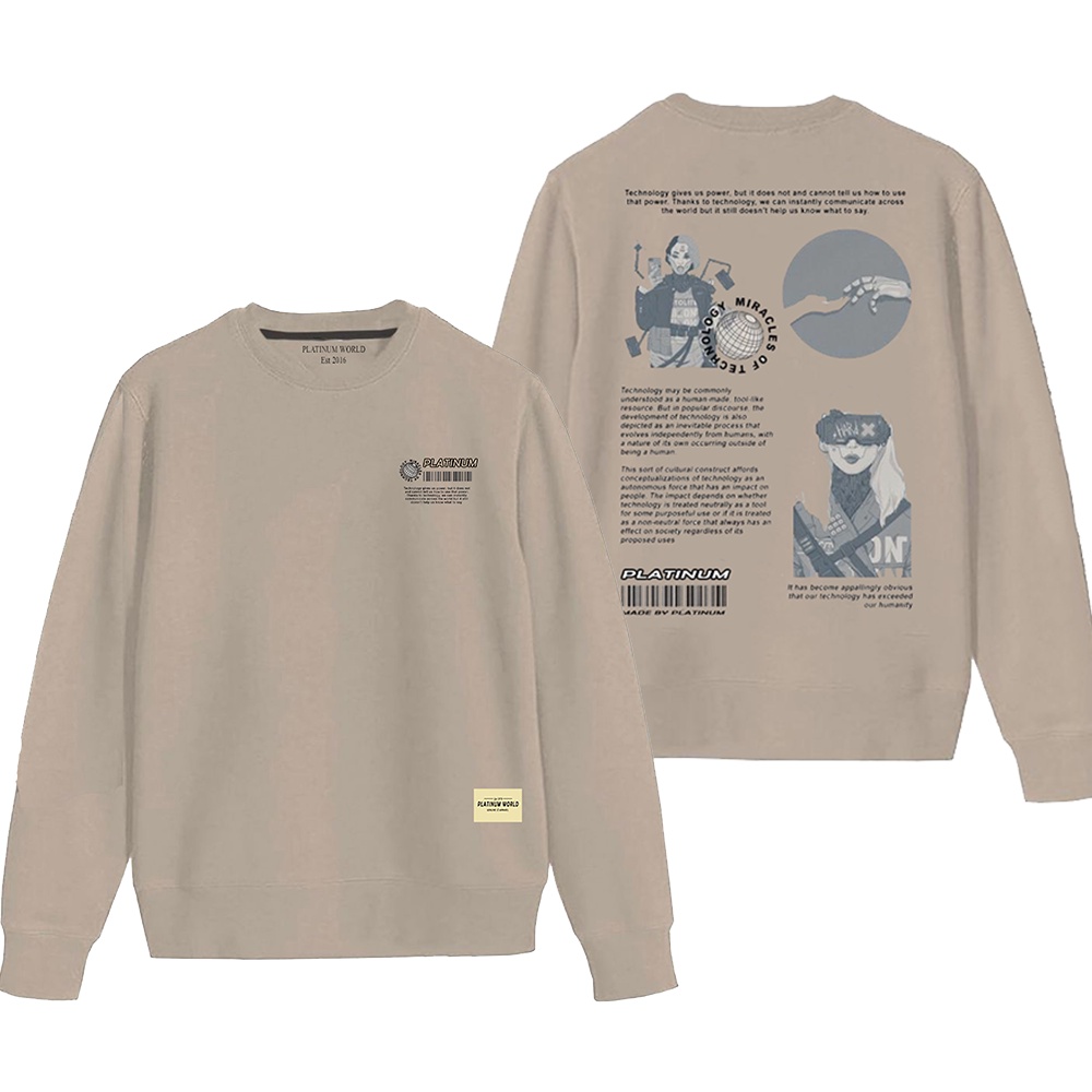 Sweater Crewneck Tokyo Full Lebel Uniqlo // Sweatshirt West South East North Termurah