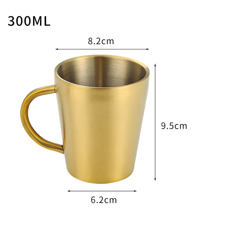 Mi.more Mug Stainless Steel 304 300ml Gold/Rosegold Double Layer