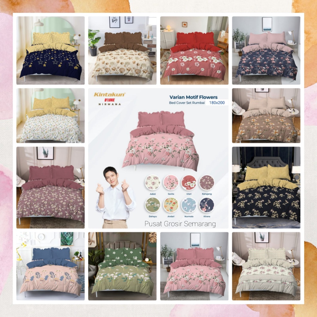 BC Bedcover Kintakun DELUXE DLUXE RUMBAI Set uk 180 Uk 180x200 Adisti Andari Arunika Alamanda Atarya Candramawa Candrika Citra Dahayu Gian Iswara Indira Kirana Lavana Nanda Nurmala Rahajeng Samudera Savita Utari Vikrama Widia Wana Wira