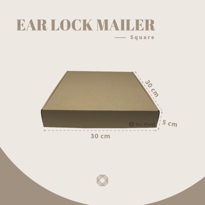 

Bestseller! Ear Lock 30X30X5 | Karton Kardus Box Pizza Die Cut Packaging Baju Kue