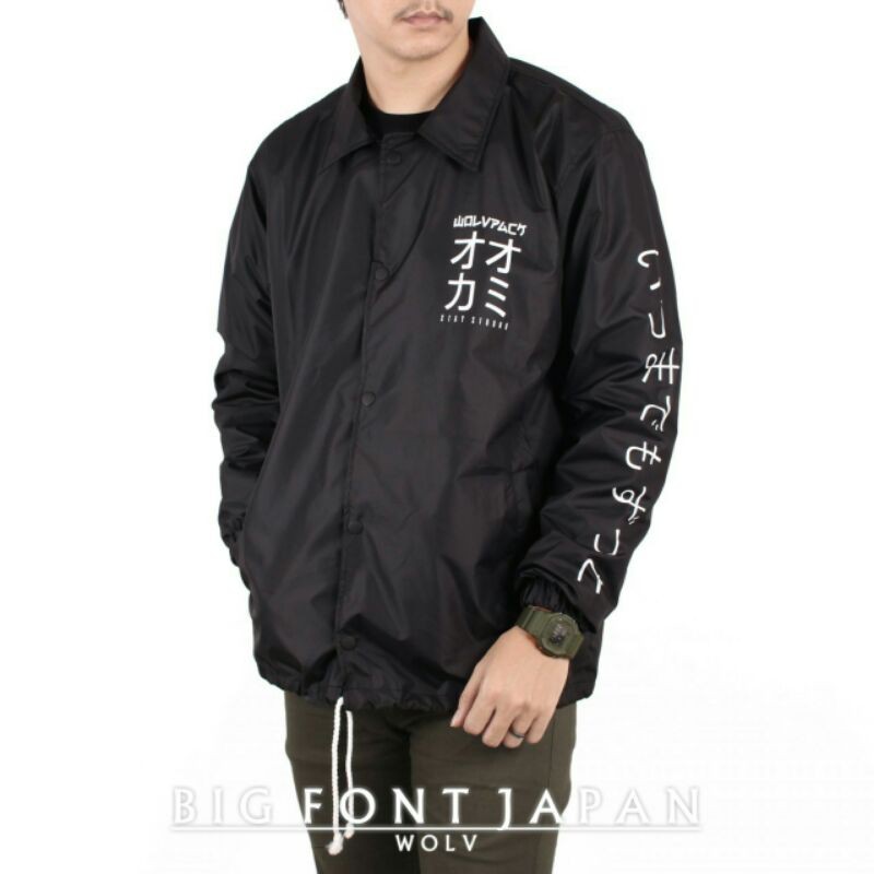 Jaket Coach Wolv Model Japan Jaket Pelatih