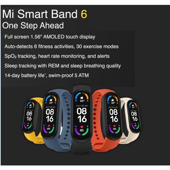 Xiaomi Miband 6 Smart Band Mi Band 6 Amoled Original International Ver