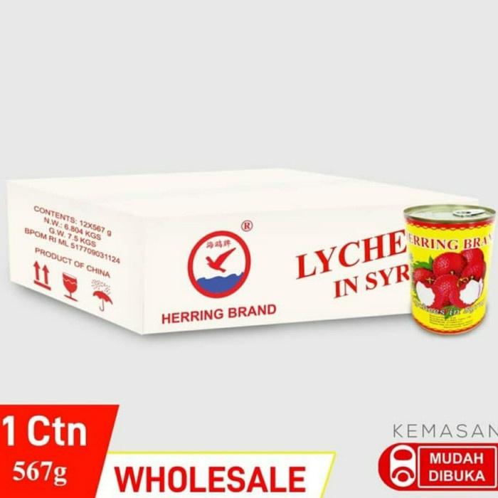 

Kalengbuah- Lychee Kaleng Herring / Buah Leci Dalam Kaleng 567 Gr Satuan -Buah-Kaleng.