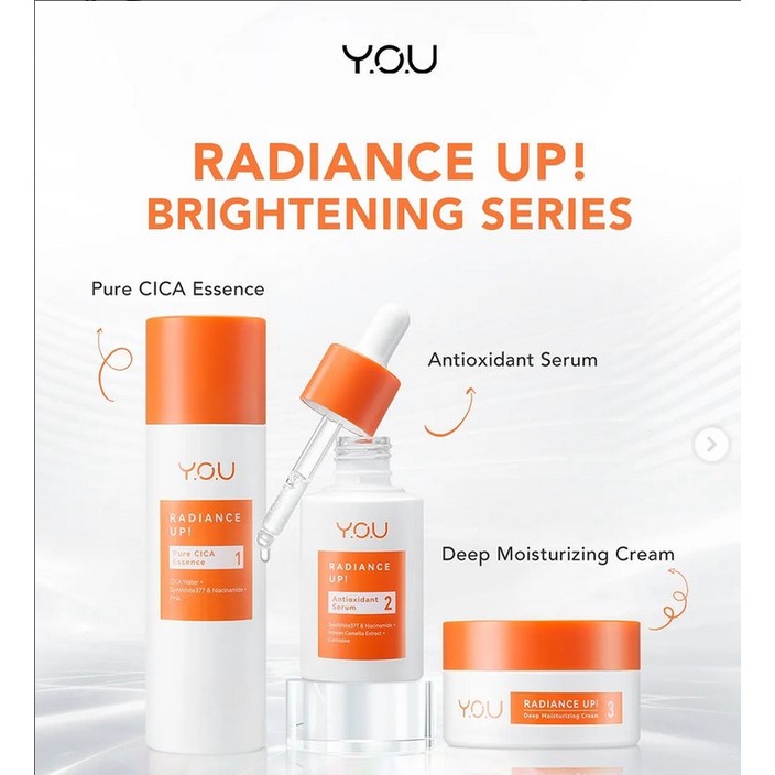 Y.O.U Radiance Up! SERIES - Antioxidant Serum - Pure CICA Essence - Deep Moisturizing Cream | YOU