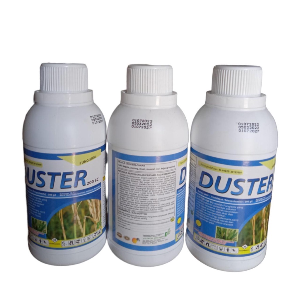 Duster 200SC 250ml Trisiklazole 200g/l  Fungisida / Mengendalikan Blast Teklik Busuk Batang