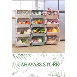 Rak Sayur Susun - Rak Penyimpan Sayuran 4 Susun - Rak Susun Cod