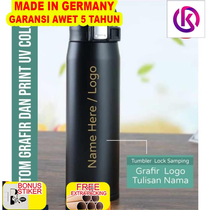 

Promo COSTOM GRAFIR / UV PRINT TUMBLER LOCK SAMPING NAMA ATAU LOGO - LASER G - LASER GRAFIR