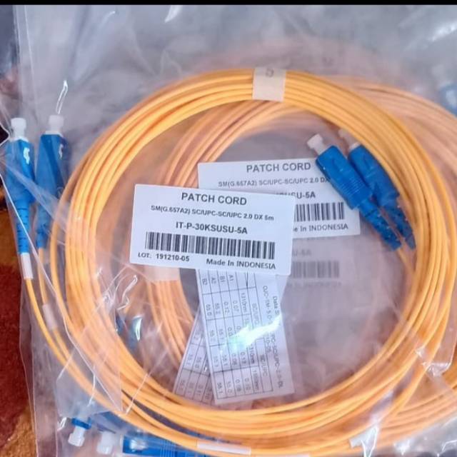 Patch cord sc sc 5M duplex single mode