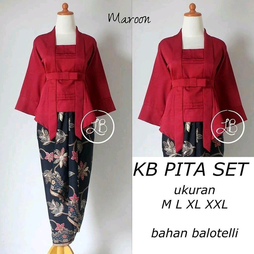  KEBAYA  KUTUBARU PITA SET ROK LILIT BATIK KEBAYA  MODERN  