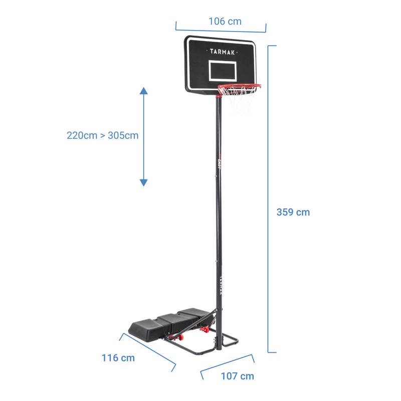 TARMAK B100 Ring Basket Tiang Adjustable Untuk Anak/Dewasa