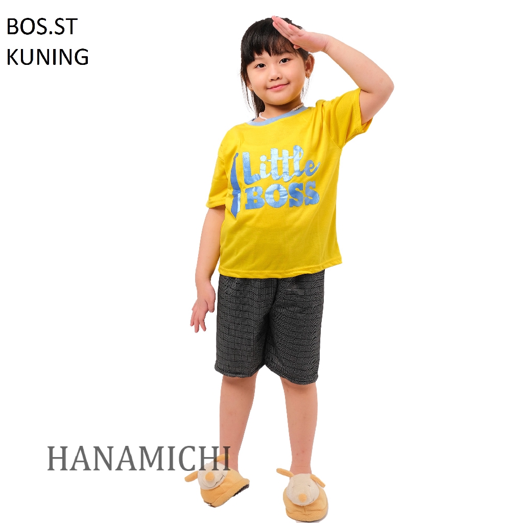 Hanamichi BOS.ST Setelan Anak Lengan Pendek