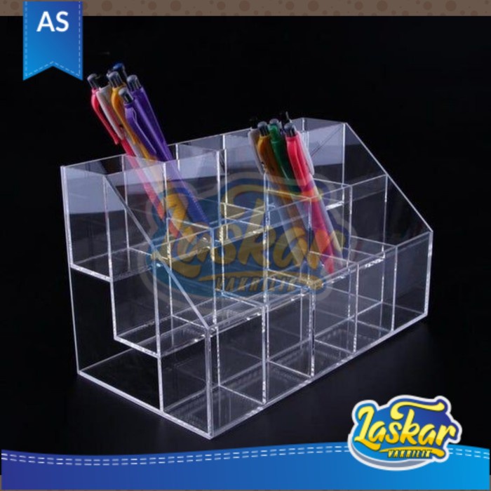 

Produk Unggulan Acrylic Rak Pulpen/Rak Alat Tulis/Rak Perlengkapan Toko/Multifungsi Bergaransi