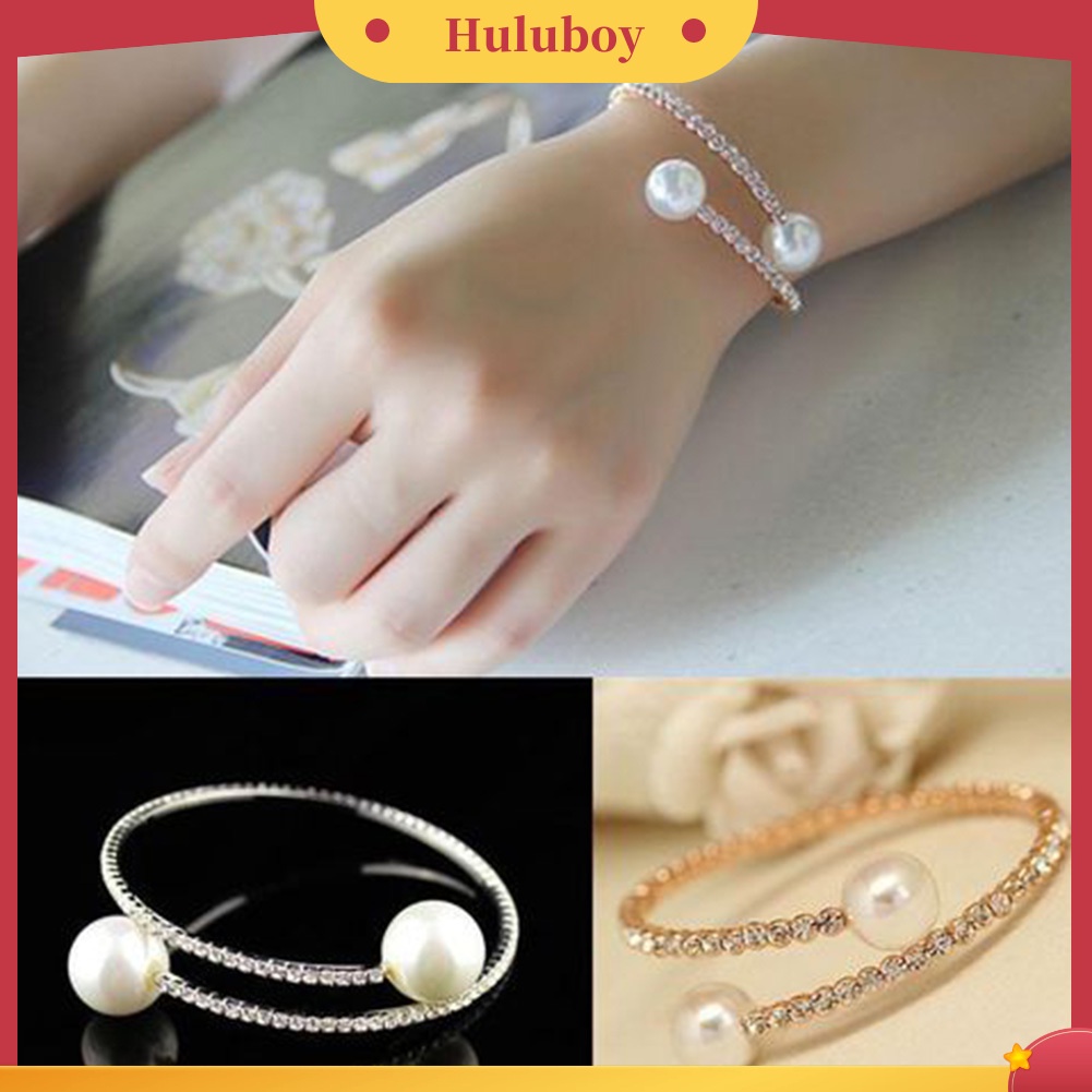 Hu Hu Hu Hu Hu Alat Bantu Pasang Kacamata♡ Gelang Mutiara Berlian Imitasi Model Terbuka Untuk Wanita