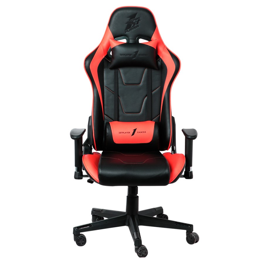 1STPLAYER GAMING CHAIR FK2 - BLACK RED - LUMBAR MASSAGE - Comfort - All Steel Skeleton - High Densit