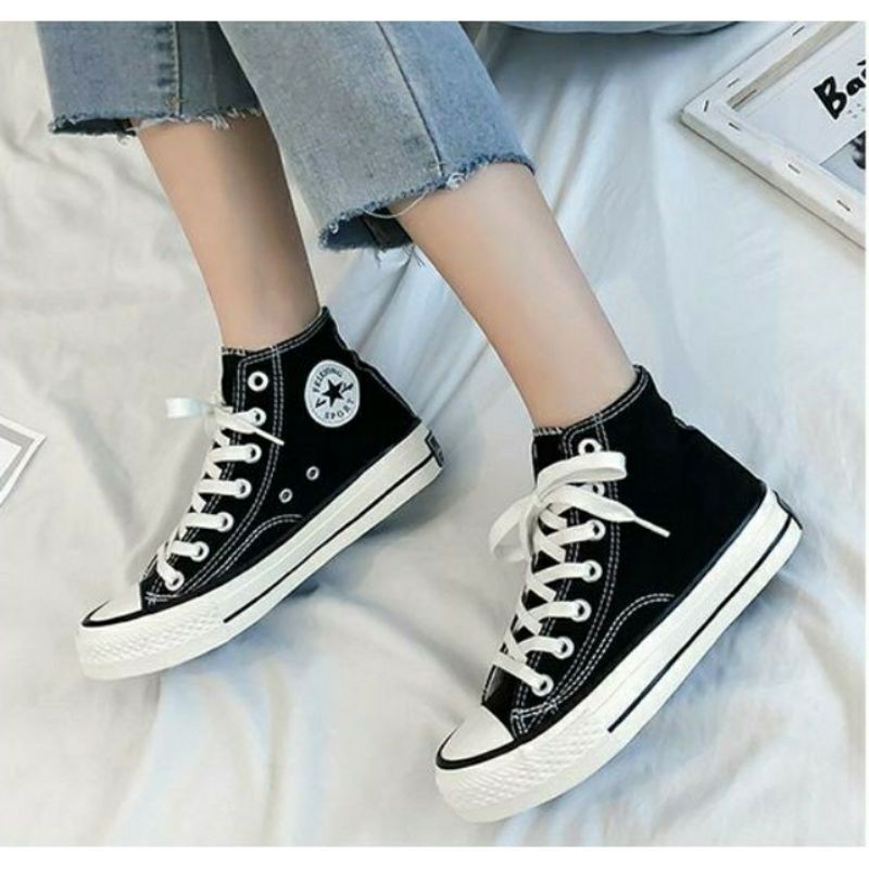 36-42 Sepatu sneaker wanita korea impor Boots Converse sepatu sekolah gaya olahraga kekinian lucu un