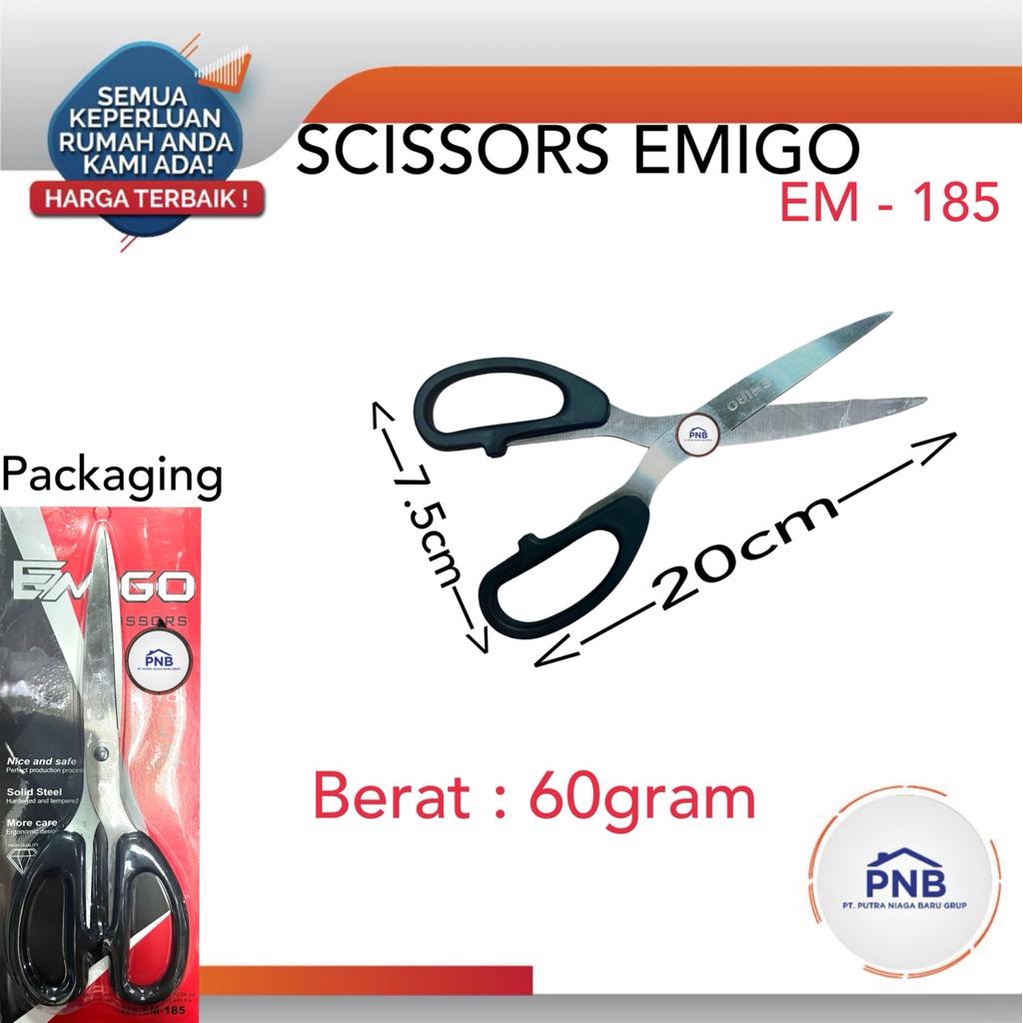 

Gunting Emigo Besar 185 (8 inch, 20 cm)