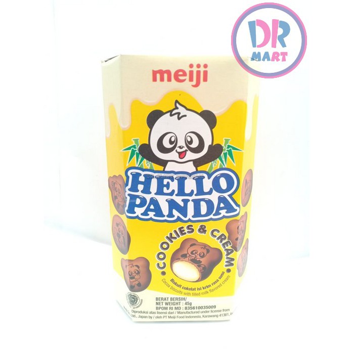 

Meiji Hello Panda - Biskuit Cokelat isi Krim susu - 45gr