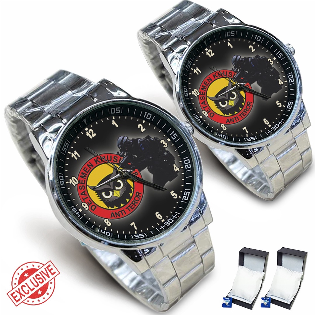 Jam Tangan Rantai Couple ANTI TEROR DENSUS 88 (Keren)