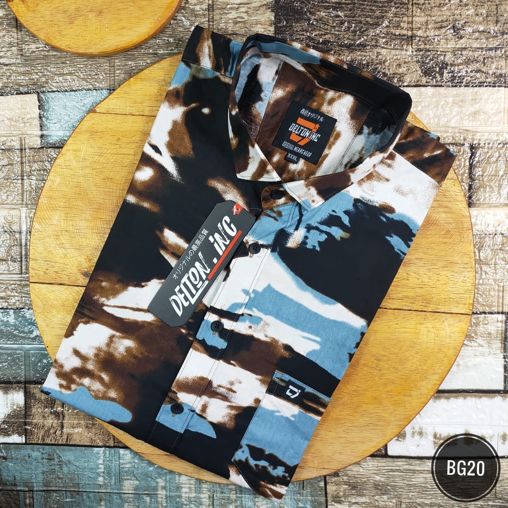 Kemeja Pria Big Size / Kemeja Pria Jumbo / Kemeja Pria Lengan Pendek Ukuran XL/XXL/XXXL (BG13)