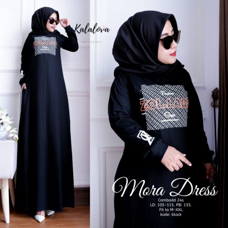 Dress Kaos Jumbo Import Premium Terbaru. Kaos Gamis Muslimah Lengan Panjang
