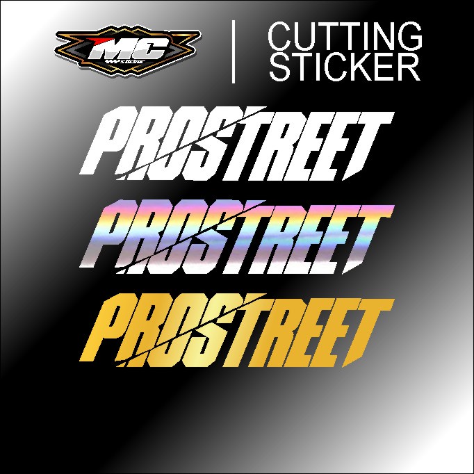 Cutting sticker - Sticker Prostreet Stiker Motor Mobil Laptop Original Schotlite Timbul Hologram Gol