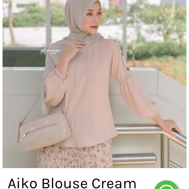 Aiko blouse cream S by ainayya.id