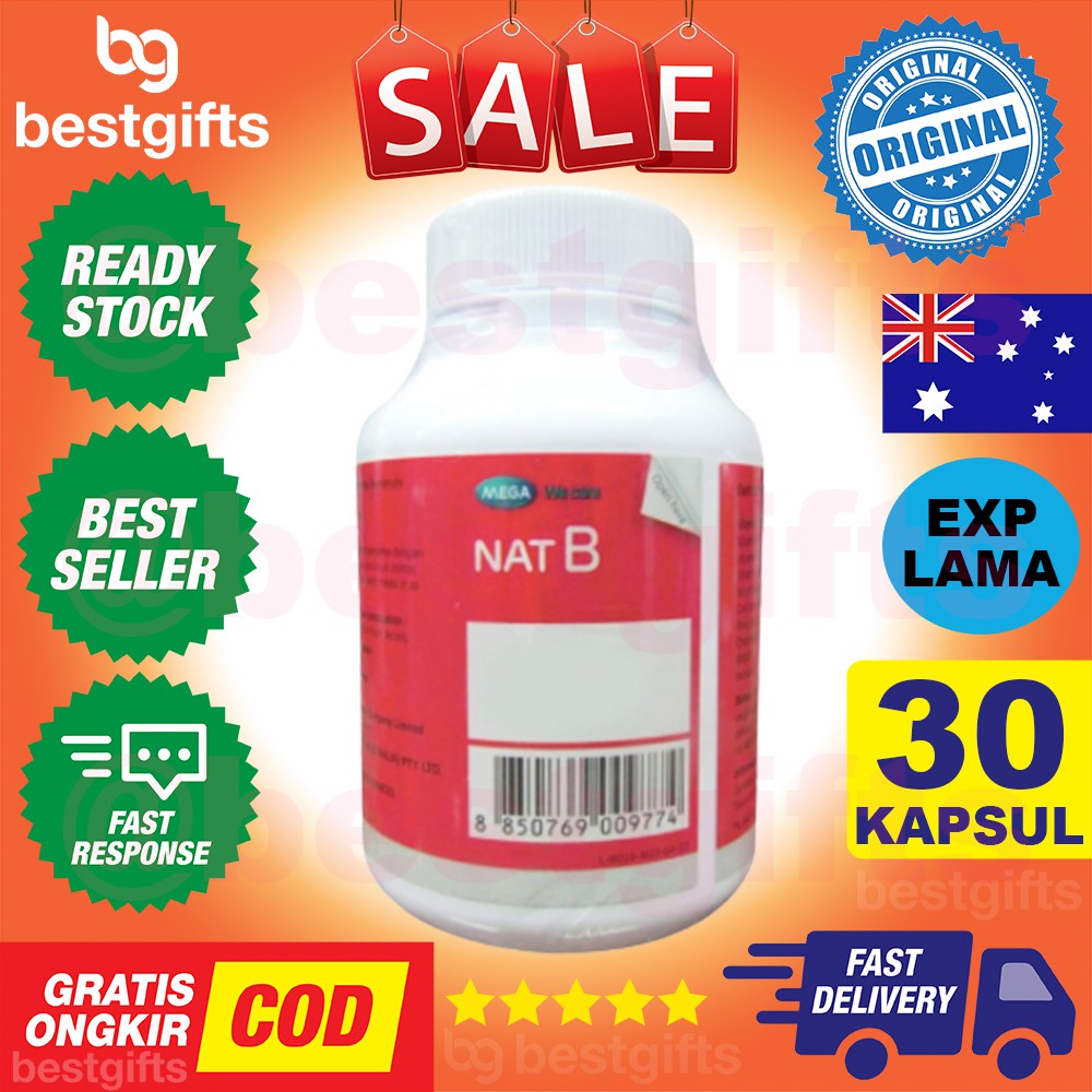 MEGA WE CARE NAT B VITAMIN VIT B COMPLEX FORMULA KECEMASAN DEPRESI STRESS MIGRAIN KOMPLEKS 30 KAPSUL