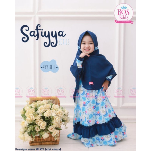 SET GAMIS ANAK/GAMIS PLUS KHIMAR/GAMIS SAFIYYA BY BOS KIDS