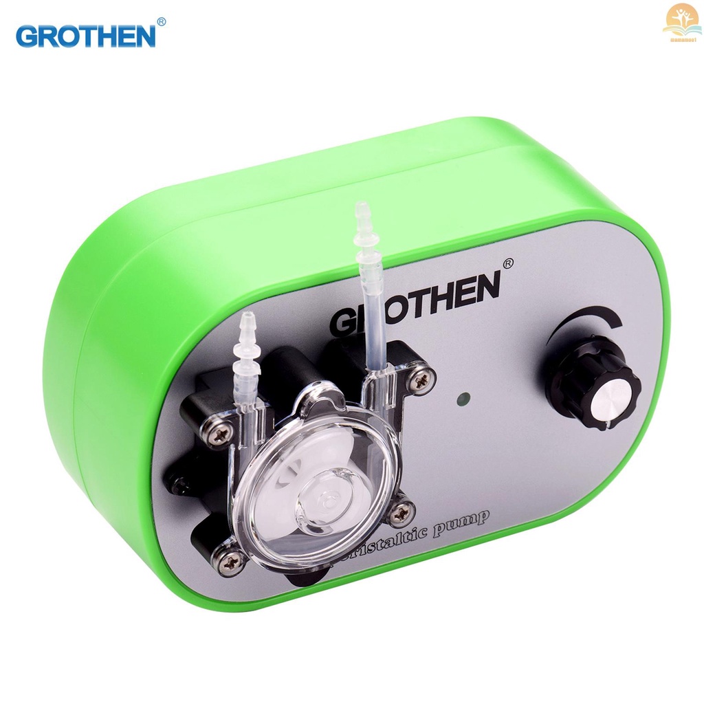 GROTHEN G728-1 Peristaltic Liquid Dosing Pumps with Single Pump Head Stepless Speed Flow Control Small Hydraulic Equipment for Aquarium Lab Analytical Home