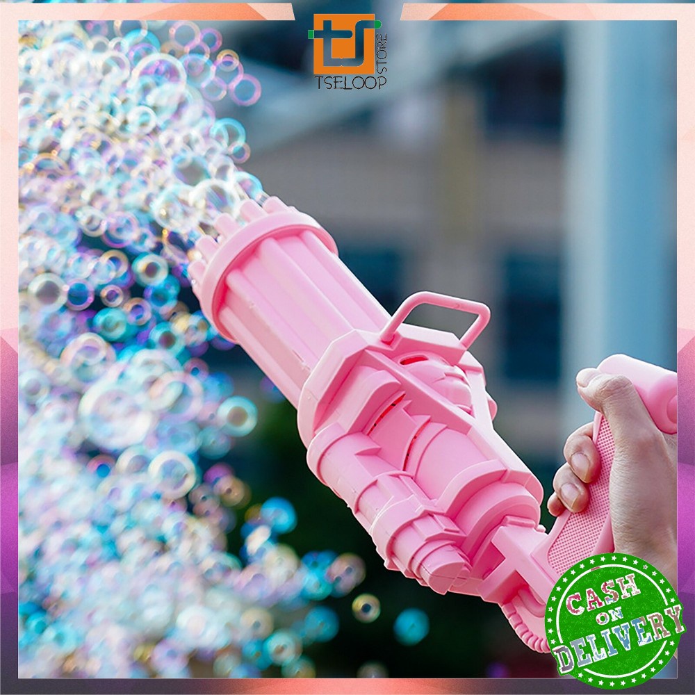 OFM-M197 Mainan Bubble Gun Pistol Gelembung Sabun Anak Buble Gun Elektrik Machine Gun Bubble Busa-7