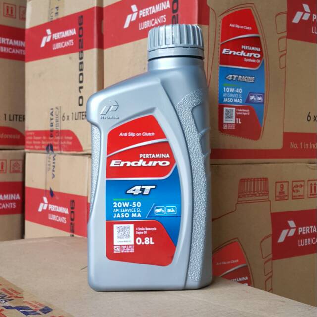 OLI MESIN MOTOR PERTAMINA ENDURO 4T 20W-50 800 ML