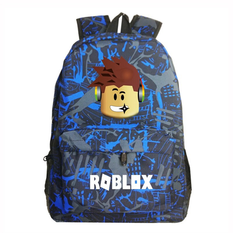 Tas Pria Roblox Game School Bag Backpack Men Women Unisex Boys - roblox backpack game schoolbag laptop bag blue travelling bag