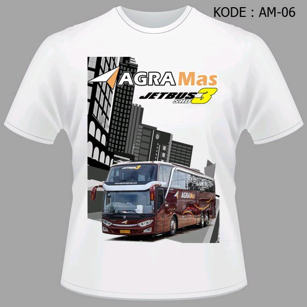 Kaos Bis Agra Mas ShD Jetbus3 Tshirt Jetbus 3 Baju Bus Bismania AM-06 stok terbatas