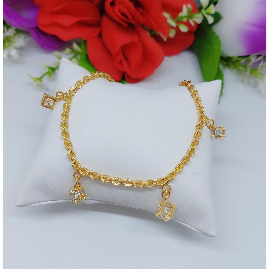 Gelang tangan xuping permata lapis emas AN009