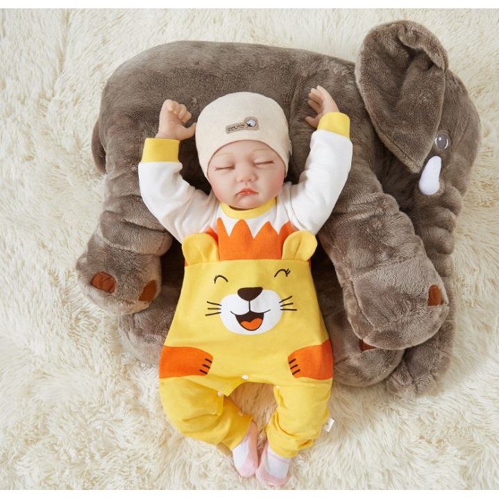 Baju Jumper Panjang Anak Bayi Baby Laki-laki perempuan New Born - 3 Tahun Karakter Lucu-Yellow Lion