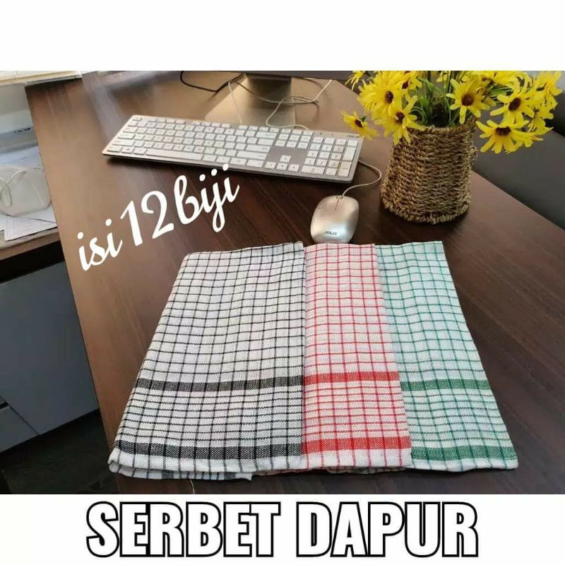 serbet murah/serbet dapur/lap serbaguna perlengkapan dapur1 lusin/12 pcs