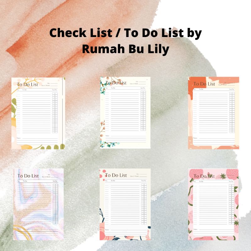 

A5 To Do List Cek List Isi Binder Refill Notebook Murah Aestetic Terlaris