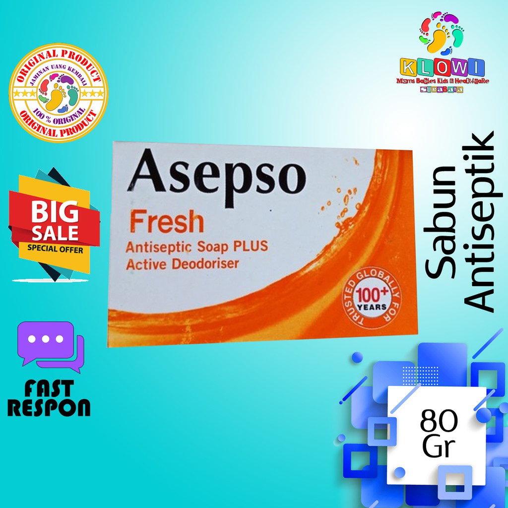 Asepso Fresh B Soap 80 G /  Anti Septik / Sabun Gatal