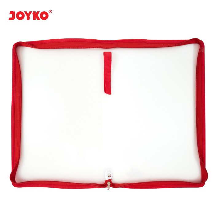 

ORGANIZER-DOCUMENT- ZIPPER FILE MAP PLASTIK RESLETING JOYKO ZF-2539 F4 - MERAH -DOCUMENT-ORGANIZER.
